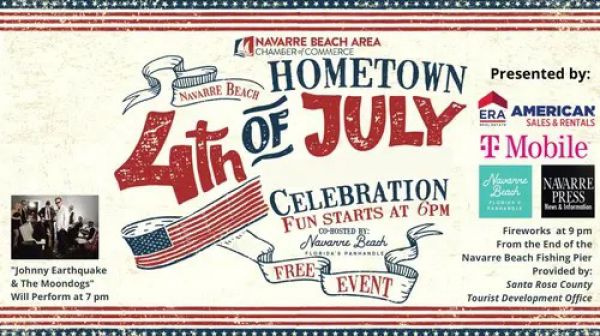 Navarre Beach Fourth of July celebration advertisement